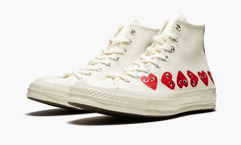 CHUCK 70 HI "Comme Des Garçons PLAY / Multi Hearts White"
