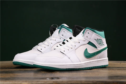 Air Jordan 1 Mid White Mystic Green