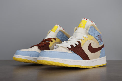 Air Jordan 1 Fearless Yellow Blue