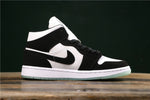 Air Jordan 1 Mid SE GS White Black Teal Tint