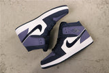 Air Jordan 1 Mid Obsidian/Sanded Purple-White