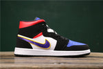 Air Jordan 1 Mid Black Blue White Purple