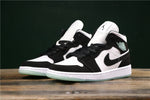 Air Jordan 1 Mid SE GS White Black Teal Tint