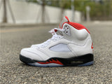 Air Jordan 5 White/Fire Red