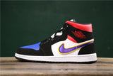 Air Jordan 1 Mid Black Blue White Purple
