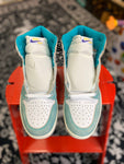 Nike Air Jordan 1 Retro High OG Turbo Green White Light Smoke Grey