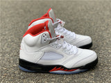 Air Jordan 5 White/Fire Red