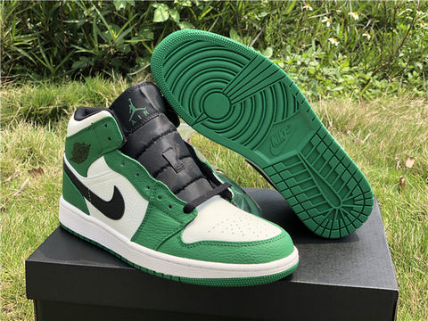 New Air Jordan 1 Mid Pine Green Sail